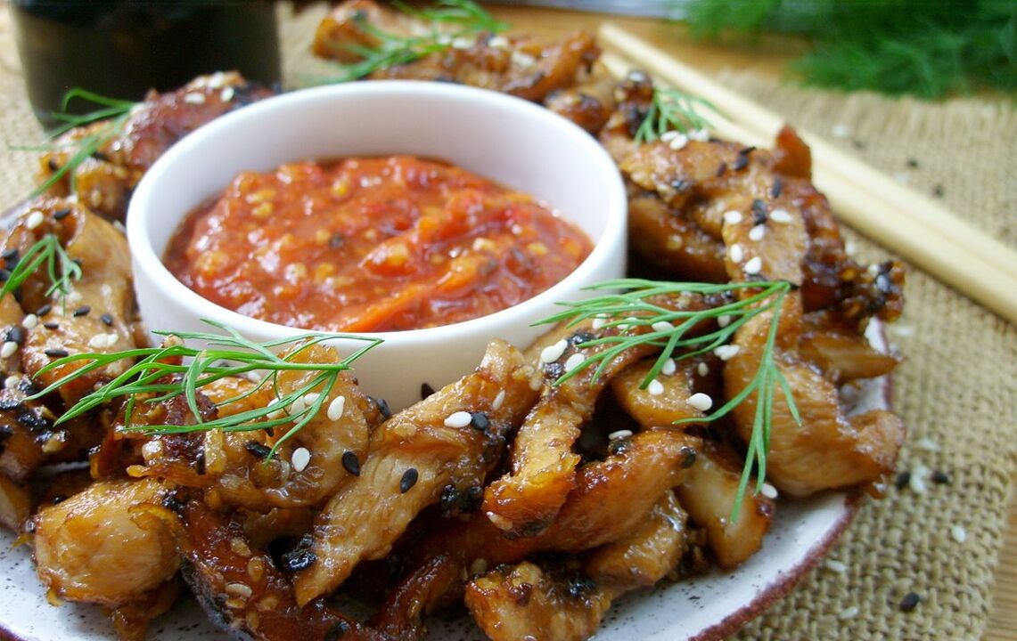 chicken in soy sauce among the diet favourites